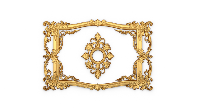 Plaster decorative frame ornament 03 3D Model .c4d .max .obj .3ds .fbx .stl .blend 