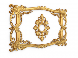 Plaster decorative frame ornament 03 3D Model