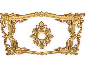 Plaster decorative frame ornament 03 3D Model