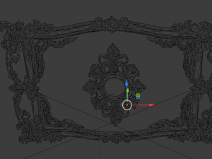Plaster decorative frame ornament 03 3D Model