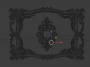 Plaster decorative frame ornament 03 3D Model