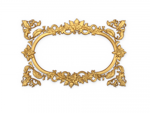 Plaster decorative frame ornament 05 3D 모델