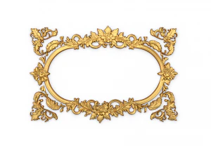 Ornamento cornice decorativa in gesso 05 Modello 3D