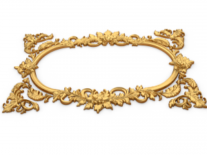 Plaster decorative frame ornament 05 3Dモデル
