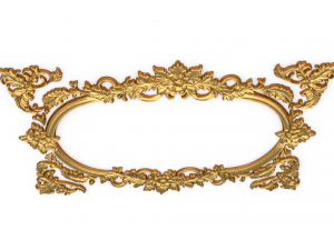 Plaster decorative frame ornament 05 3Dモデル