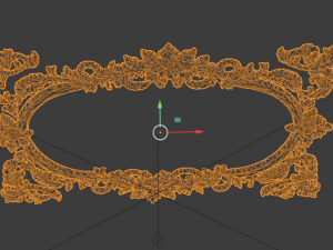 Plaster decorative frame ornament 05 3Dモデル
