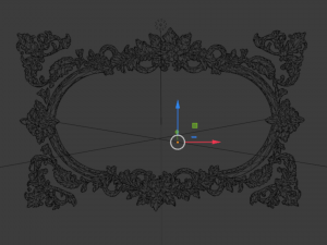 Plaster decorative frame ornament 05 3Dモデル