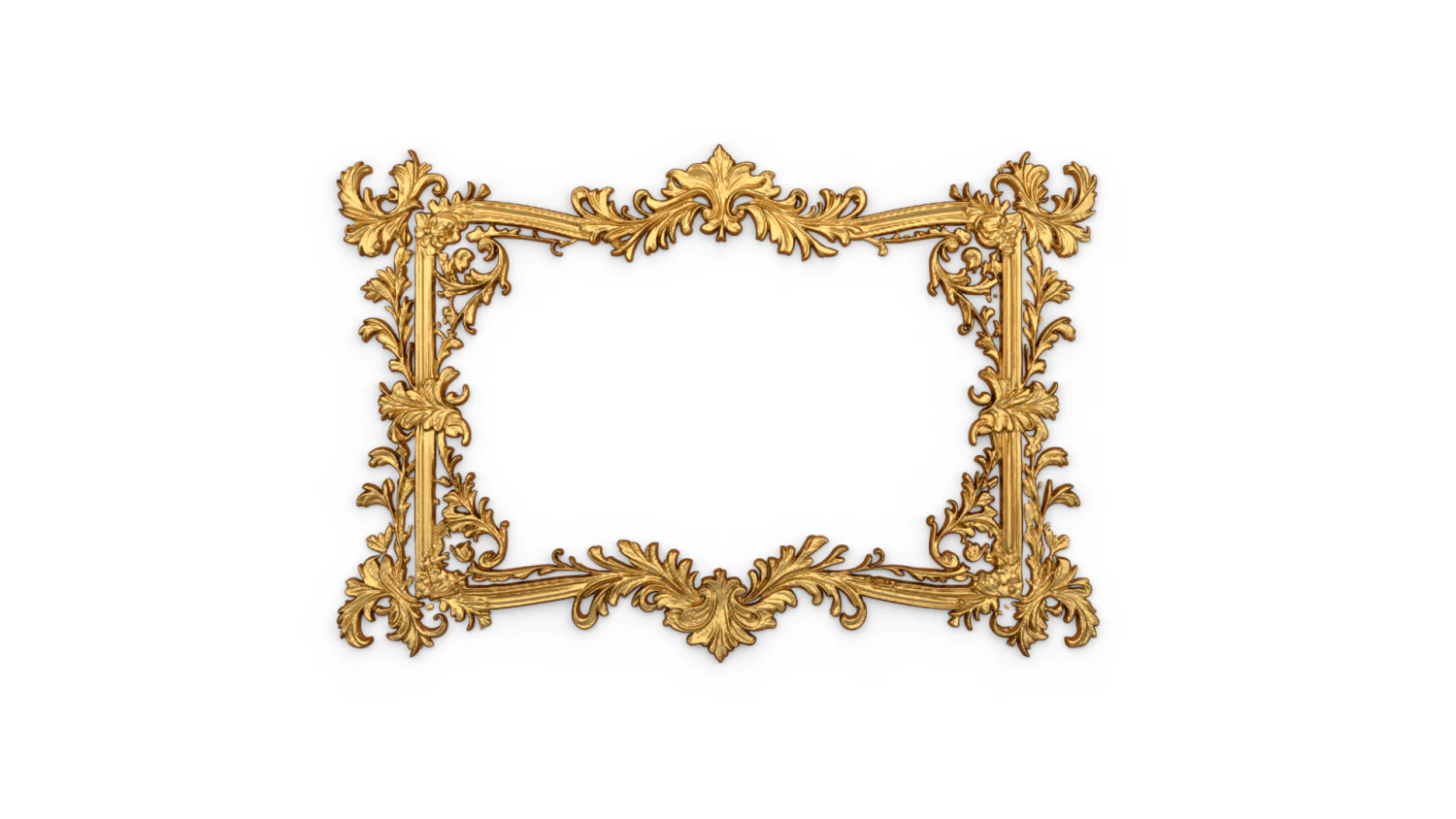 Plaster decorative frame ornament 06 3D Model .c4d .max .obj .3ds .fbx .stl .blend