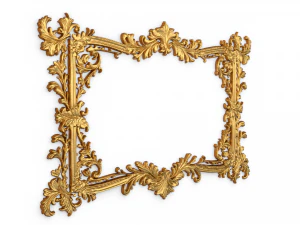 Plaster decorative frame ornament 06 3D Model