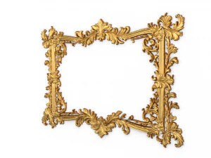 Plaster decorative frame ornament 06 3D Model