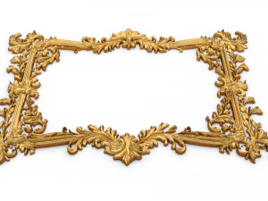 Plaster decorative frame ornament 06 3D Model