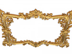 Plaster decorative frame ornament 06 3D Model