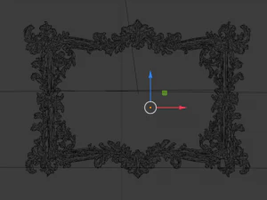 Plaster decorative frame ornament 06 3D Model