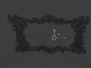 Plaster decorative frame ornament 06 3D Model