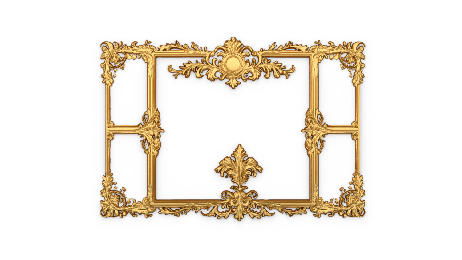 Plaster decorative frame ornament 07 3D Model .c4d .max .obj .3ds .fbx .stl .blend 
