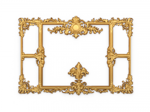 Plaster decorative frame ornament 07 3D Model