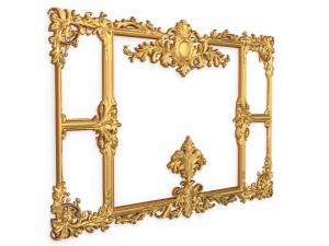 Plaster decorative frame ornament 07 3Dモデル