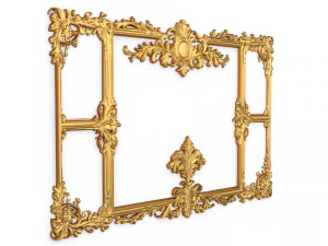 Plaster decorative frame ornament 07 3D Model
