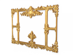 Plaster decorative frame ornament 07 3Dモデル