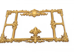 Plaster decorative frame ornament 07 3D Model