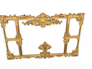 Plaster decorative frame ornament 07 3Dモデル