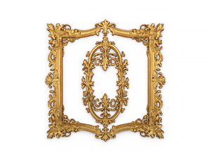 Plaster decorative frame ornament 08 3D 모델