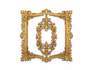 Орнамент декоративной рамки из гипса 08 3D Модель