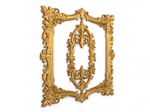 Plaster decorative frame ornament 08 3D 모델
