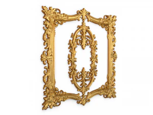 Plaster decorative frame ornament 08 3D Model