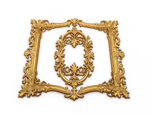 Plaster decorative frame ornament 08 3D Model
