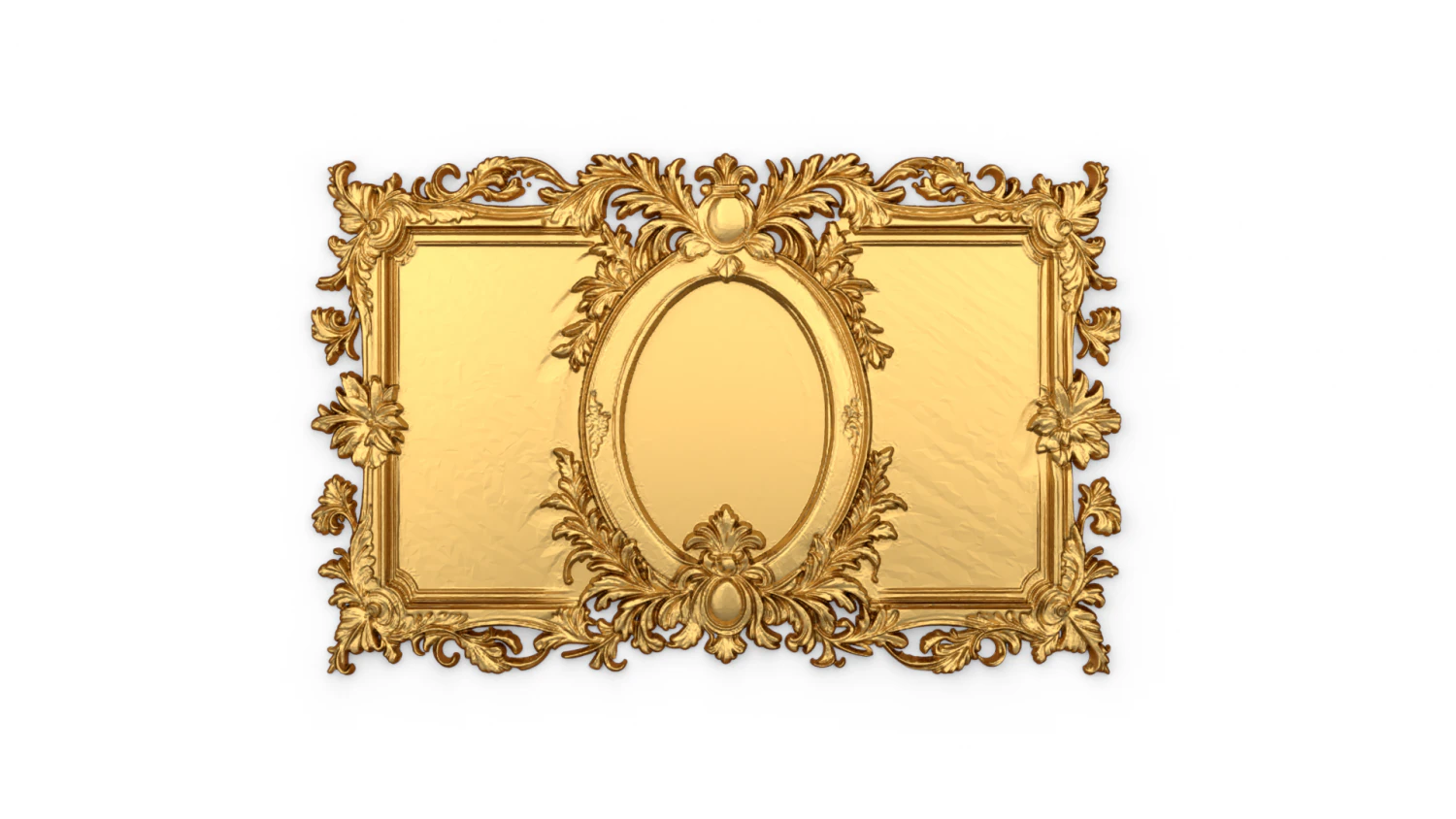 Plaster decorative frame ornament 09 3D Model .c4d .max .obj .3ds .fbx .stl .blend 