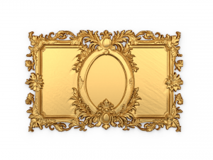 Plaster decorative frame ornament 09 3D 모델