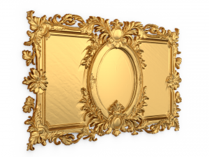 Plaster decorative frame ornament 09 Modèle 3D