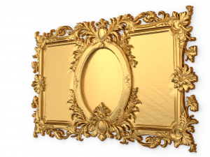 Plaster decorative frame ornament 09 Modèle 3D