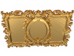 Plaster decorative frame ornament 09 Modèle 3D