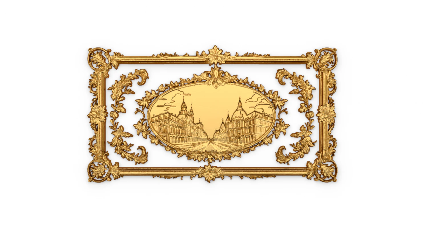 Plaster decorative frame ornament 10 3D Model .c4d .max .obj .3ds .fbx .stl .blend