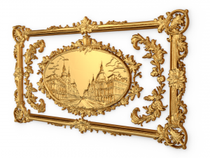 Plaster decorative frame ornament 10 Model 3D