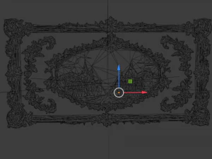 Plaster decorative frame ornament 10 3D Model