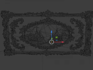 Plaster decorative frame ornament 10 3D Model