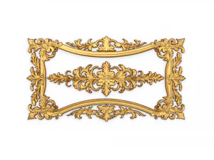 Орнамент декоративной рамки из гипса 12 3D Модель