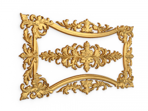 Plaster decorative frame ornament 12 Modelo 3D
