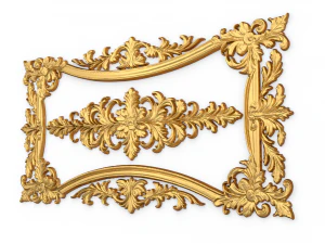 Plaster decorative frame ornament 12 3D Model