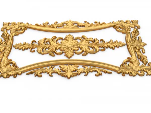Plaster decorative frame ornament 12 3D Model