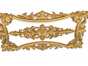 Plaster decorative frame ornament 12 Modelo 3D