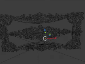 Plaster decorative frame ornament 12 3D Model