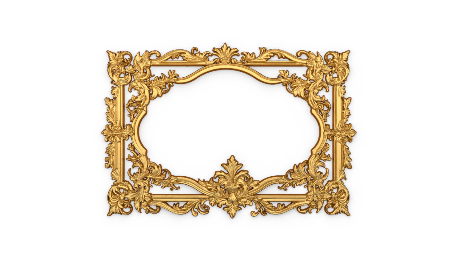 Plaster decorative frame ornament 12 3D Model .c4d .max .obj .3ds .fbx .stl .blend
