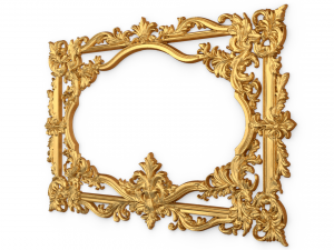 Plaster decorative frame ornament 12 3Dモデル