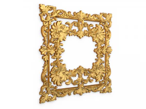 Plaster decorative frame ornament 13 3D Model
