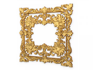 Plaster decorative frame ornament 13 3D Model