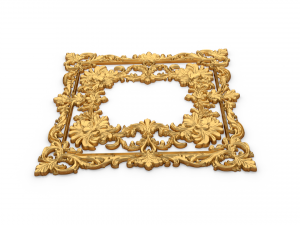 Plaster decorative frame ornament 13 3D-Modell
